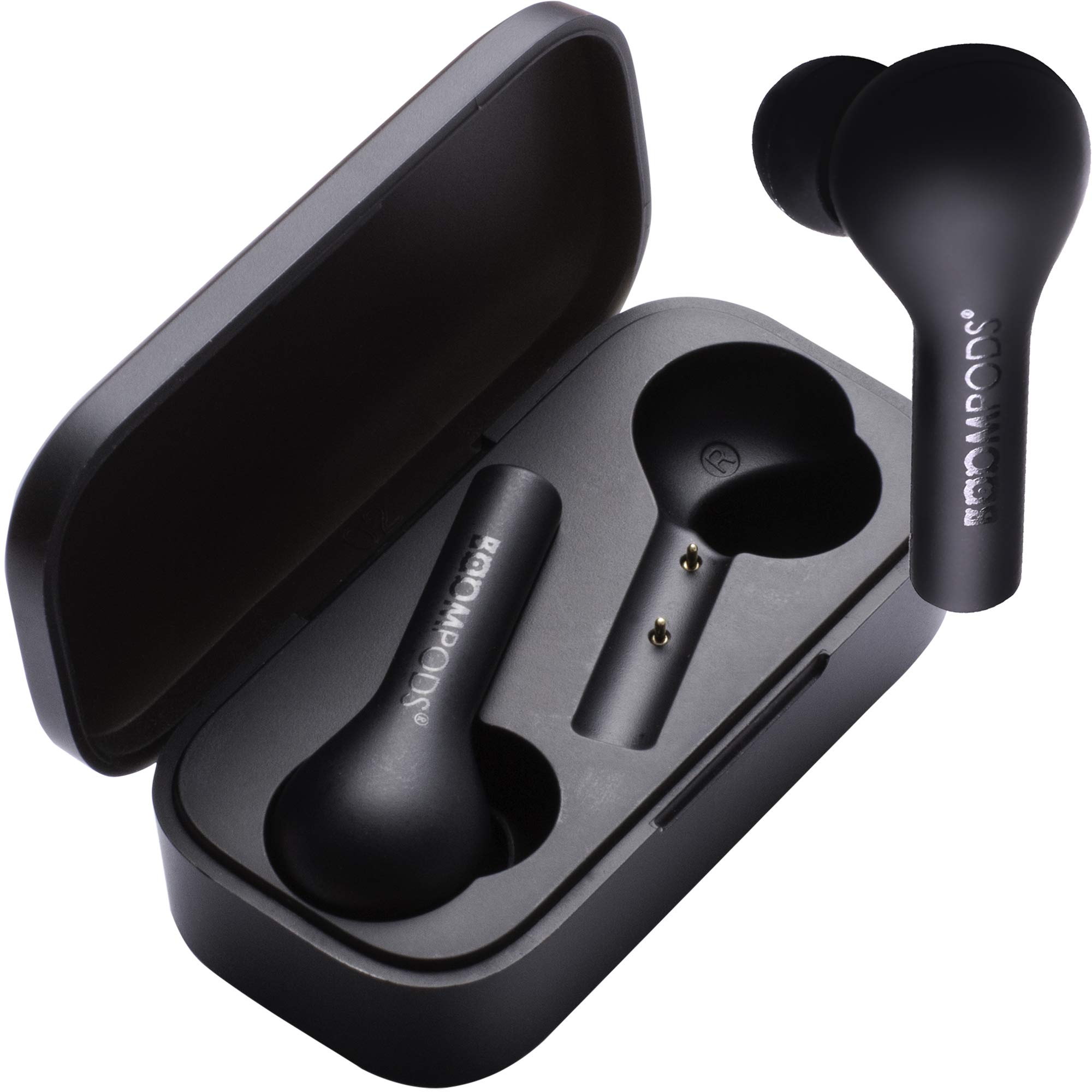 BOOMPODS Bassline True Wireless Earbuds - Bluetooth in-Ear Headphones, Water/Sweat Resistant, Compact Travel Charging Case, Instant Connection, TWS...