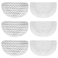 6 Pack Replacement Steam Mop Pads for Bissell Powerfresh Steam Mop 1940 1440 1544 1806 2075 Series, Model 19402 19404 19408 19409 1940a 1940f 1940q 1940t 1940w B0006 B0017,Washable Cleaning Pad