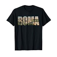 Roma Rome Italy Italia Urban Skyline Photography Font T-Shirt