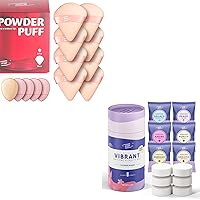 Shower Steamers & Powder Puffs Set（6-Pack+13-PCS)