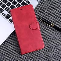 Compatible with Blackview A60 Pro Case Back Cover Phone Protective Shell Full Body Protection Wallet Business Style with Stand Function and Auto Sleep Wake Up (Red)
