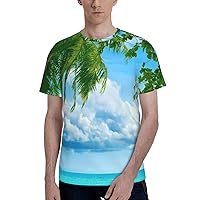 KUAKE 3D Tshirt Men Personalized Summer Holiday Beach T-Shirt