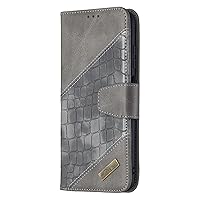 Case for Galaxy S22/S22+/S22 Ultra, Magnetic PU Leather Wallet Case with Card Slots, Stand Camera Protection Shockproof TPU Flip Folio Cover,Gray,S22 6.06
