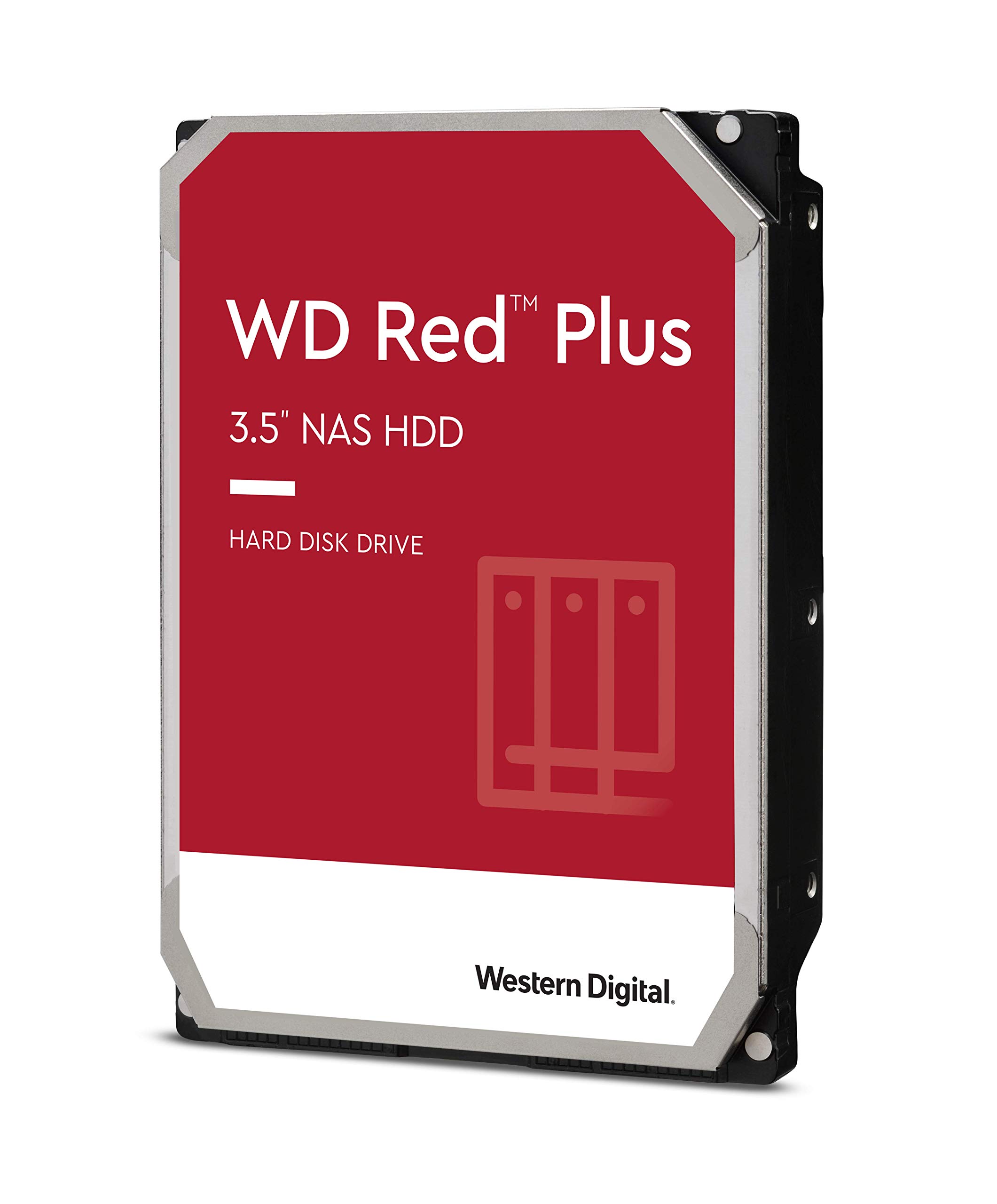 Western Digital 8TB WD Red Plus NAS Internal Hard Drive HDD - 7200 RPM, SATA 6 Gb/s, CMR, 256 MB Cache, 3.5