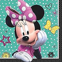 Disney Minnie Paper Cups Birthday Party Hot and Cold Beverage Drink Disposable Tableware and Drinkware, 8 Pieces, Paper, Lime Green, 9 oz. by Amscan