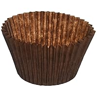 Brown Paper Cupcake Liners - MADE IN USA- Fluted Cupcake Holder Cups for Baking Muffins, Food-Grade, Odorless, Non-Stick, Fits Standard Pans, 2 x 1 1/4-500 pc.