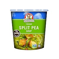 Dr. McDougall's Vegan Split Pea Soup - Gluten Free Soup - Ramen Noodles - Instant Ramen Noodle Cups - Low Sodium Ramen Soup - Non-GMO Instant Noodles - Vegan Soup - 2.5 Ounces - Pack of 6