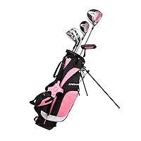 Left Handed Pink Junior Golf Club Set for Age 6 to 8