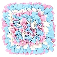 Pet Snuffle Mat for Dogs, Dog Feeding Mat, Nosework Training Mats for Foraging Instinct Interactive Puzzle Toys (Pink&SkyBlue&White)