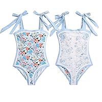 ASHER FASHION Women's One Piece Swimsuit -Bathing Suit for Women Tummy Control Reversible Bustier Floral Print Monokinis