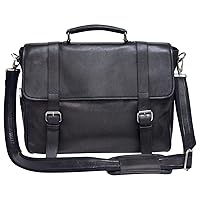 Marshall Leather Briefcase, Black, One Size