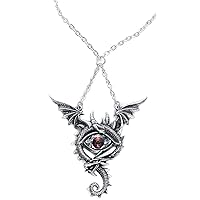 Alchemy Gothic Eye of The Dragon Necklace Silver-Coloured