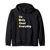 Doge HODL Gift, Doge Crypto, Dogecoin Do Only Good Everyday Zip Hoodie