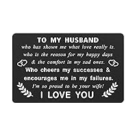 Valentine's Day Card for Husband, Valentines Husband Gifts from Wife, I Love You Husband Wallet Card