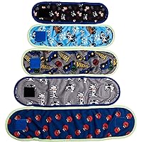 4 Pcs Reusable Dog Diapers and Belly Bands for Small Male Boy Dog Puppy (L: Adjustable 11.5