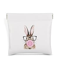 Easter Bunny Pocket Cosmetic Bag,Coin Purse for Women,Small Cosmetic Bag for Purse,Waterproof Small Makeup Bag for Cosmetics Headphones Jewelry,Bunny Themed Gift for Sister Friends Mom Teacher (3)