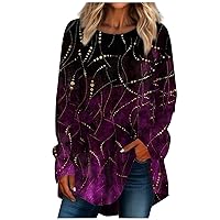 Plus Size Long Sleeve for Women Shirts for Women Tshirts Shirts for Women Womens Shirts Dressy Casual Shirt Long Sleeve Tops for Women Fall Fashion Purple S