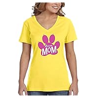 Women's Rescue Mom Cat Dog Animal Mother's Day V-Neck Short Sleeve T-Shirt