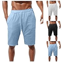 Mens Shorts Casual Summer Shorts Cotton Men's Solid and and Men's Pants Mens Shorts Athletic