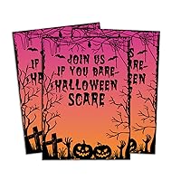 Pink Halloween Invitation Card Printable Fill or Write In Blank Invites Party Supplies Pack Of 28
