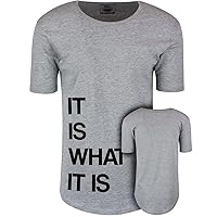 ShirtBANC Mens It is What It is Dropcut Shirt Bottom Right Design Funny Meme Tee