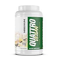Magnum Nutraceuticals Quattro - Vegan Quattro Plant-Based Protein Powder Isolate -Vanilla, 2LB - May Support Muscle Growth & Recovery