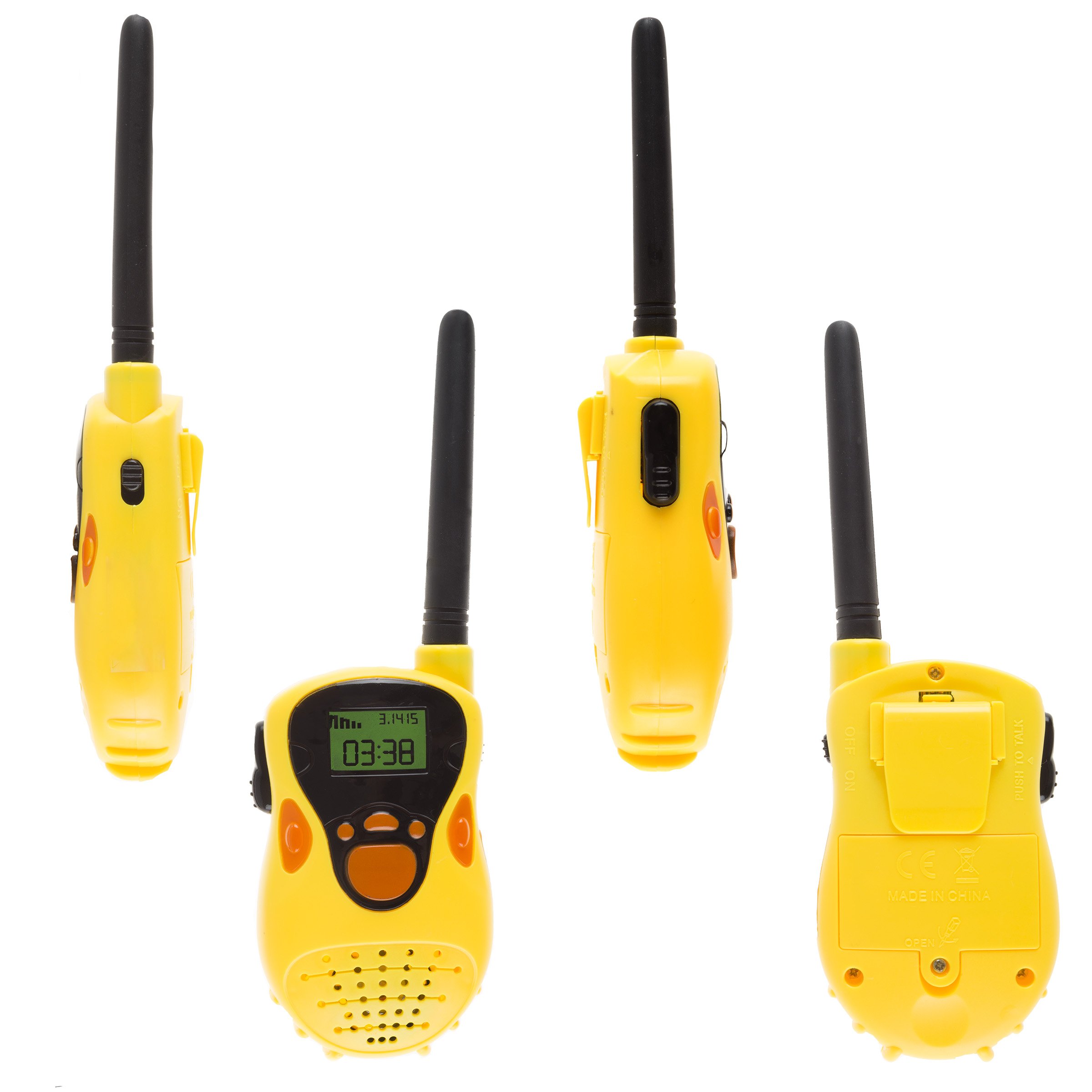 Hey! Play! Kids Walkie Talkie Set - 2-Pack Indoor Outdoor Toy - Battery Operated, Works Up to 130 Ft - Great for Fun Pretend Play