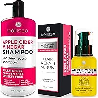 BELLISSO Apple Cider Vinegar Shampoo and Apple Cider Vinegar Hair Serum Oil