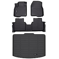 All Weather Floor Mats Cargo Liner Fit for Honda CR-V 2023 2024 (Not Hybrid) TPE Rubber Liners Set CRV Accessories Cargo Liner for Lowest Position