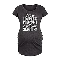 Bloom Maternity - I'm A Teacher and Pregnant - Maternity Scoop Neck T-Shirt