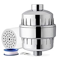 iSpring SF2S 15-Stage High Output Universal Shower Filter with Replaceable Cartridge, Better Skin, Softer Hair, and Stronger Nails, Chrome