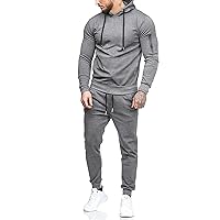 COOFANDY Men's Tracksuit 2 Piece Hooded Athletic Sweatsuit Short Sleeve  Casual Sports Hoodie Shorts Set at  Men’s Clothing store