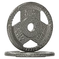 Signature Fitness Cast Iron Plate Weight Plate for Strength Training and Weightlifting, Standard or Olympic, Multiple Sizes