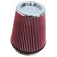 K&N Universal Clamp-On Air Intake Filter: High Performance, Premium, Washable, Replacement Air Filter: Flange Diameter: 6 In, Filter Height: 8 In, Flange Length: 1 In, Shape: Round Tapered, RF-1020