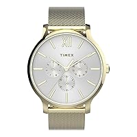 Timex Brass Analog Women's Watch TW2T74600, Gold, bracelet