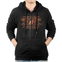 Online Games WOW Mage Logo Mens' Cotton Full Zip Hoodie Sweatshirt