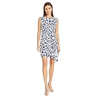 Donna Morgan Sleeveless Floral Mini Wrap Cascade Detail | Summer Dresses for Women