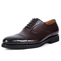Men's Dress Shoes Men's Oxford Shoes Genuine Leather Cowhide Derby High Increasing Elevator Shoes Size 6-13.5 US