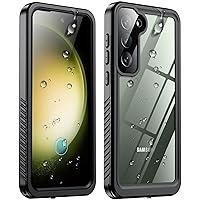 SPIDERCASE for Samsung Galaxy S23 Plus Case Waterproof, Built-in Screen Protector Full Body Protective Dustproof Dropproof Heavy Duty Shockproof IP68 Underwater Case for S23 Plus 5G 6.6inch(Black)