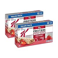 Kellogg's Special K Strawberry Protein Meal Bars, 1.59 oz, 12 count (Pack of 2)