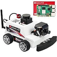 Yahboom Raspberry Pi 5 AI Visual ROS2 Smart Robot Car Kit 2DOF Carmer Autonomous Driving Lidar Stem Education Project for Teen Engineers Students (with Raspberry Pi5-4GB)