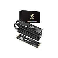 Gigabyte AORUS Gen5 10000 SSD 2TB PCIe 5.0 NVMe M.2 Internal Solid State Hard Drive with Read Speed Up to 10000MB/s, Write Speed Up to 9500MB/s, AG510K2TB
