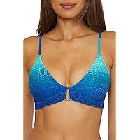 Trina Turk Women's Sun Opal Ring Bikini Top, Adjustable, Tie Back, Swimwear Separates