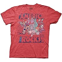 Ripple Junction Schoolhouse Rock Men's Short Sleeve T-Shirt America Rocks USA Retro Vintage Officially Licensed