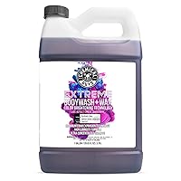 Chemical Guys CWS207 Extreme Bodywash & Wax Foaming Car Wash Soap, (Works with Foam Cannons/Guns or Bucket Washes) For Trucks, Motorcycles, RVs & More, 128 fl oz (1 Gallon), Grape Scent