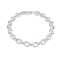 Tuscany Silver Women's Silver 120 Holl Belcher 7.5' Bracelet