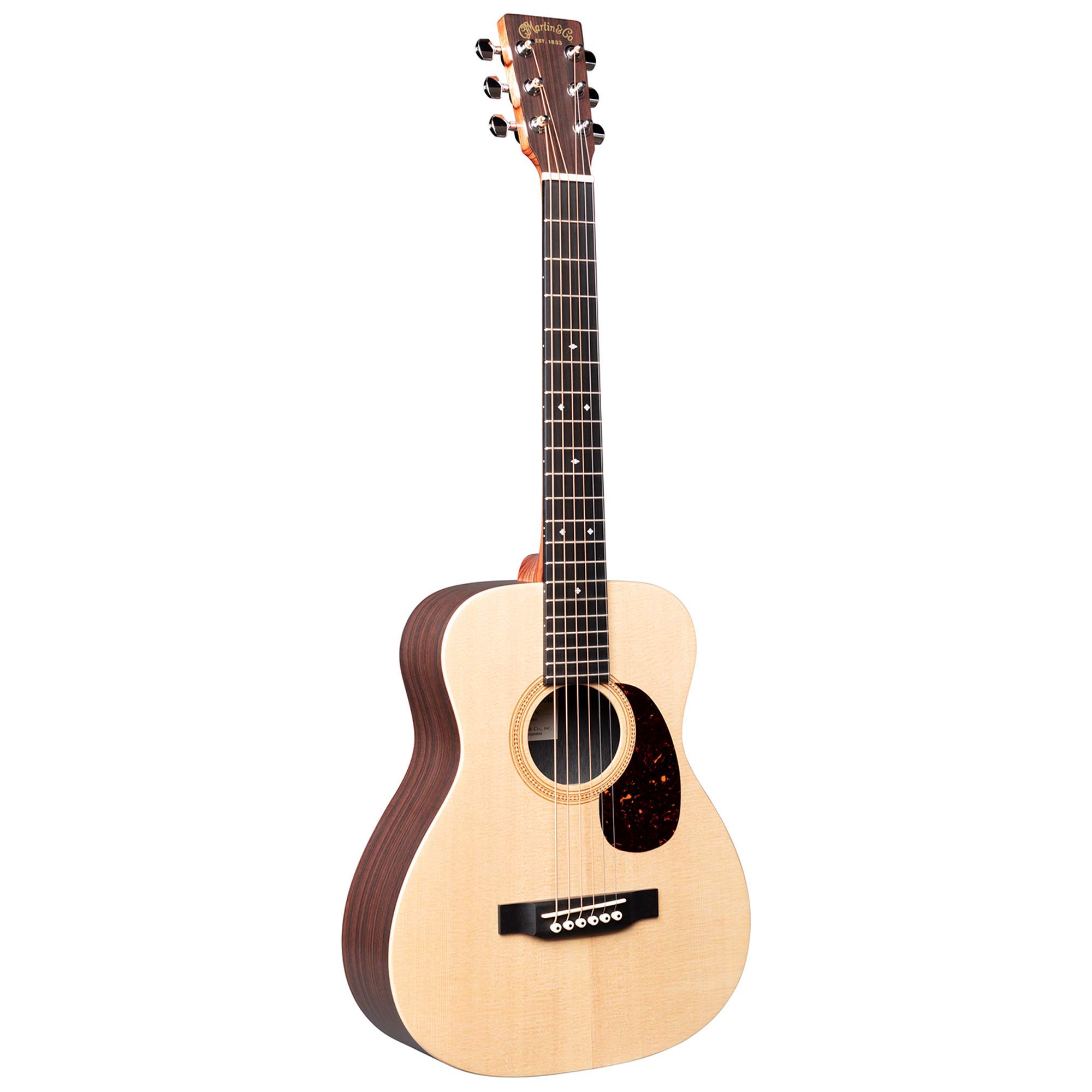 Little Martin LX1R Acoustic Guitar with Gig Bag, Sitka Spruce and Rosewood Pattern HPL Construction, Modified 0-14 Fret, Modified Low Oval Neck Shape