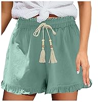 Plus Size Shorts Basic Shorts for Women Summer Denim Shorts Vintage Casual Female Shorts Jeans Linen Basics