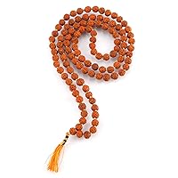 Tibetan 108 Beads Shiva Rudraksh Jaap Mala Necklace for Prayer & Healing