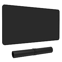 SZHLUX Large Mouse Pad, Non-Slip PU Leathers Writing Pad,Desktop Protection Pad,Computer Desk Pad, Waterproof Desk Mat, Desk Pad for Office and Home Writing (Black;31.5